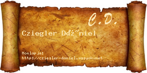 Cziegler Dániel névjegykártya